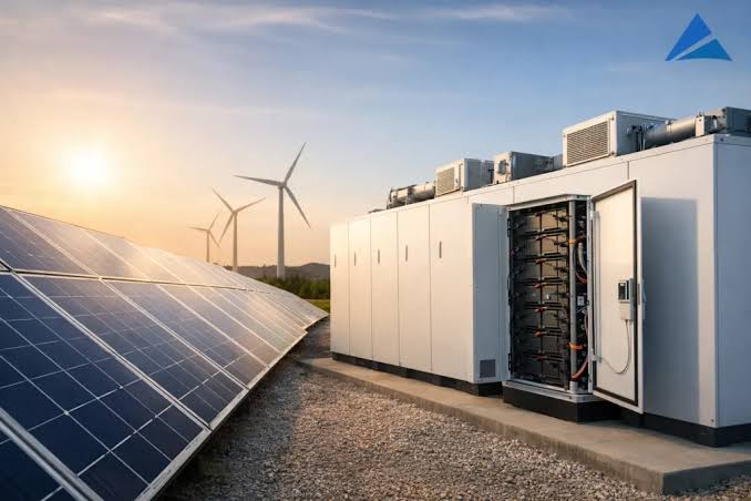 Integration of Battery Storage with Solar Panels Image